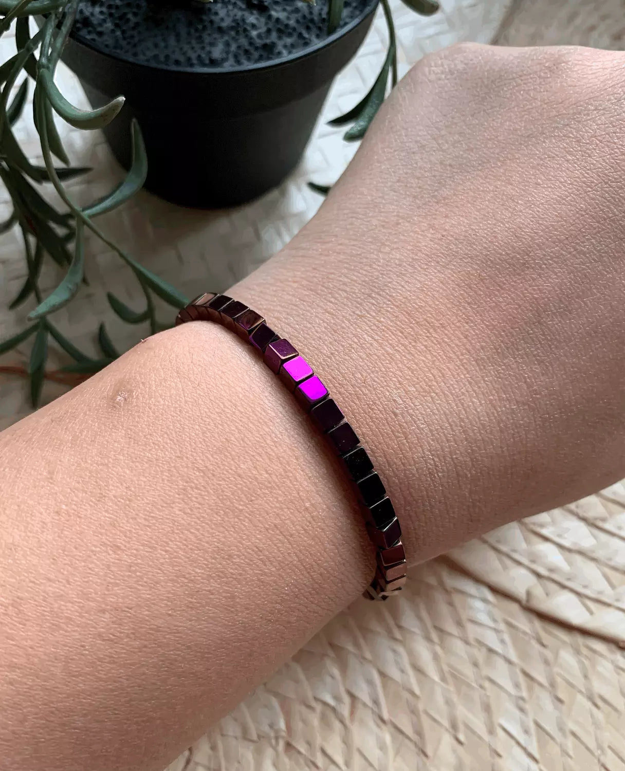 Hematite Purple Bracelet