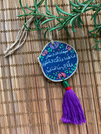 " ومن يتوكل ع الله " Medium Tassel Wood Car Hanger