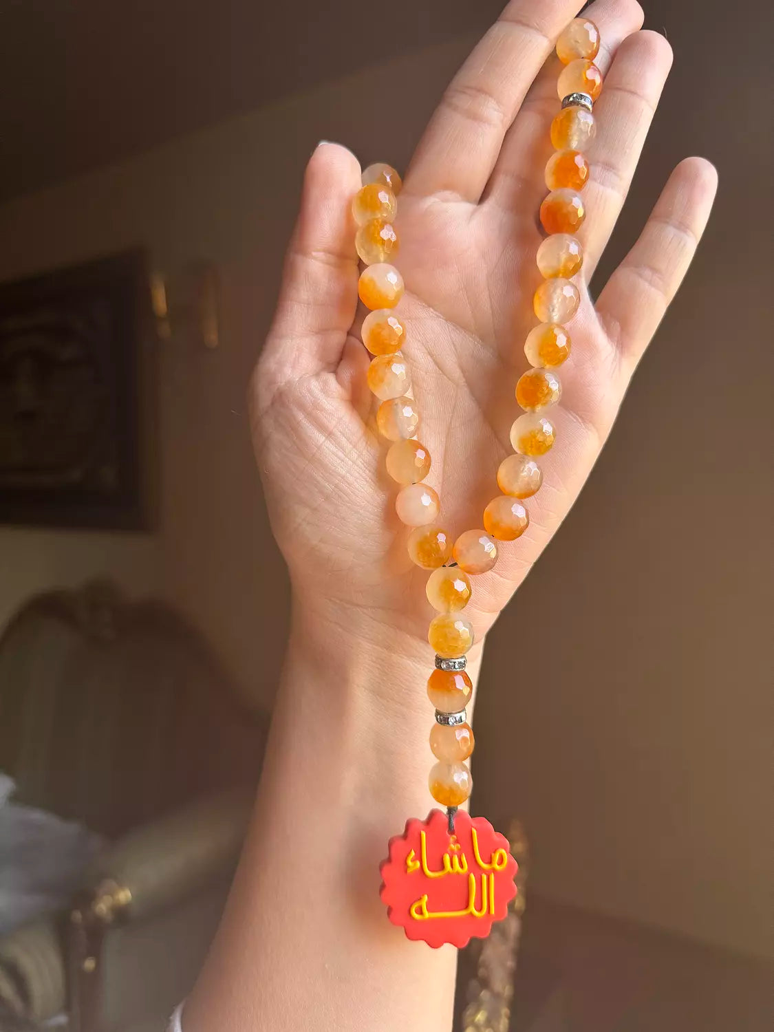 Agate Rosary Car Hanger