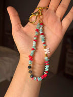 Letter Bag Charm " Baby Blue "