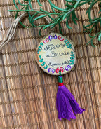 " ومن يتوكل ع الله " Medium Tassel Wood Car Hanger