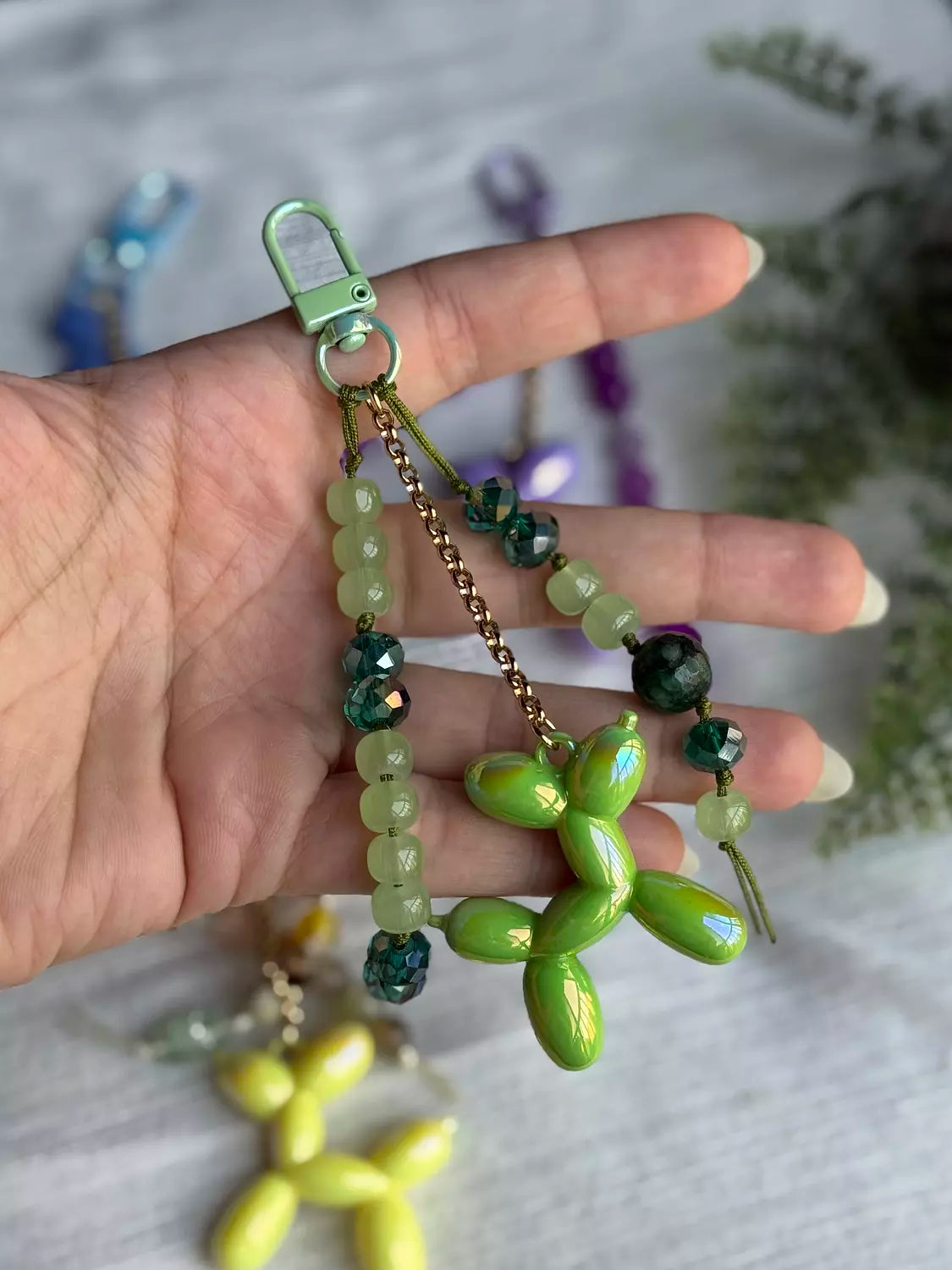 Large Balloon Dog Bag Charm " Set 2"