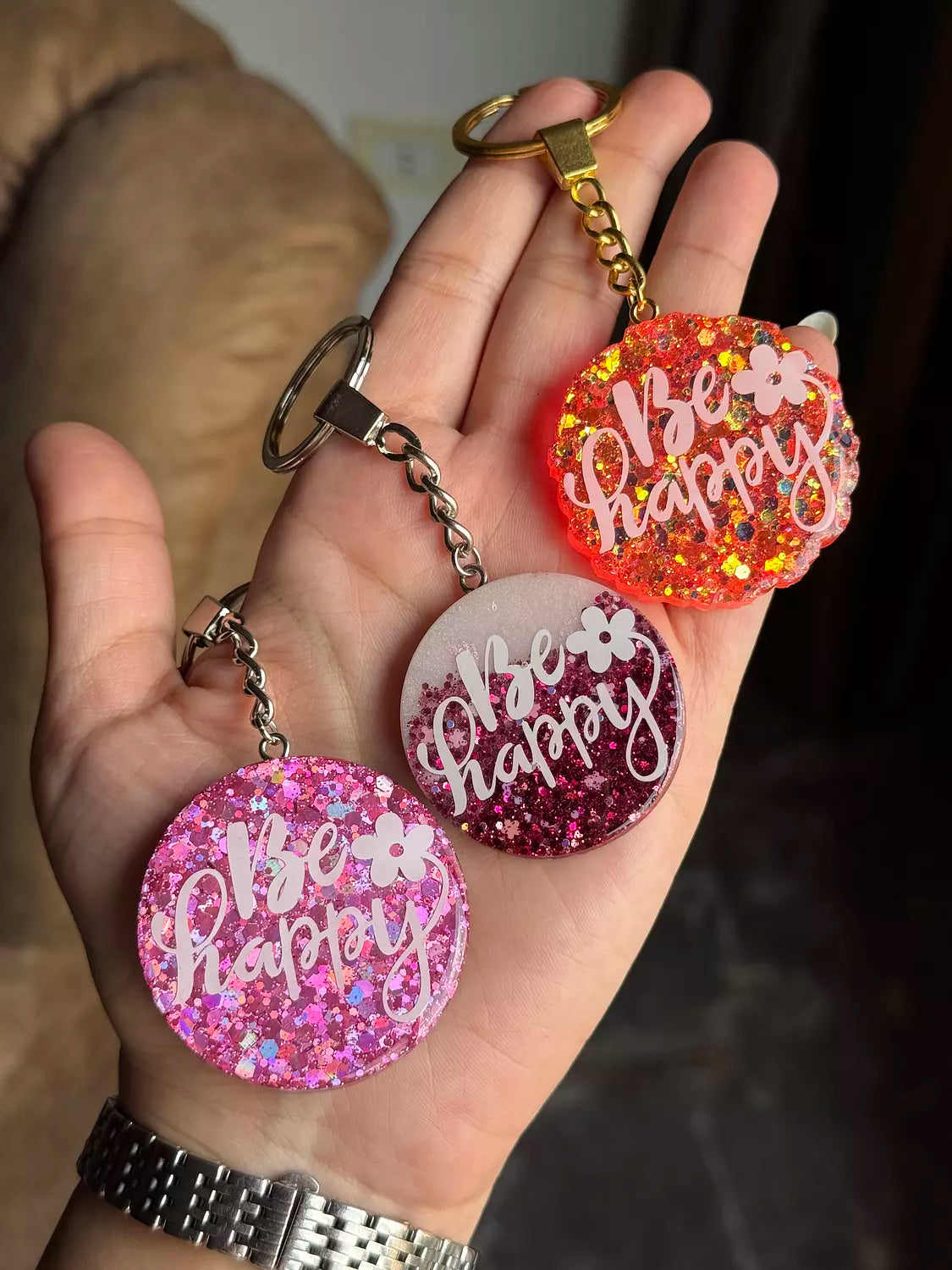 “ Be Happy “ Keychain