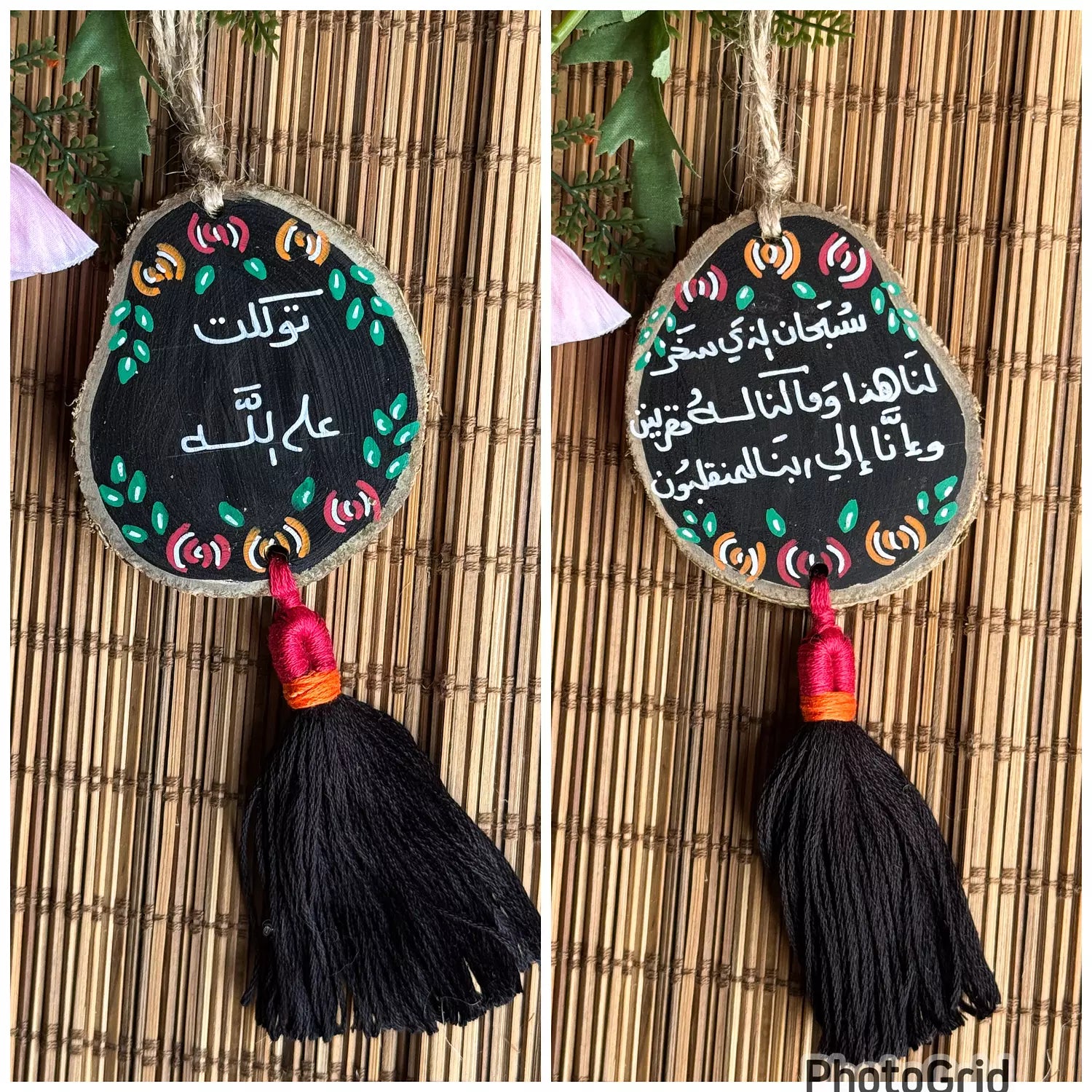 Wreath Small Tassel Wood Car Hanger