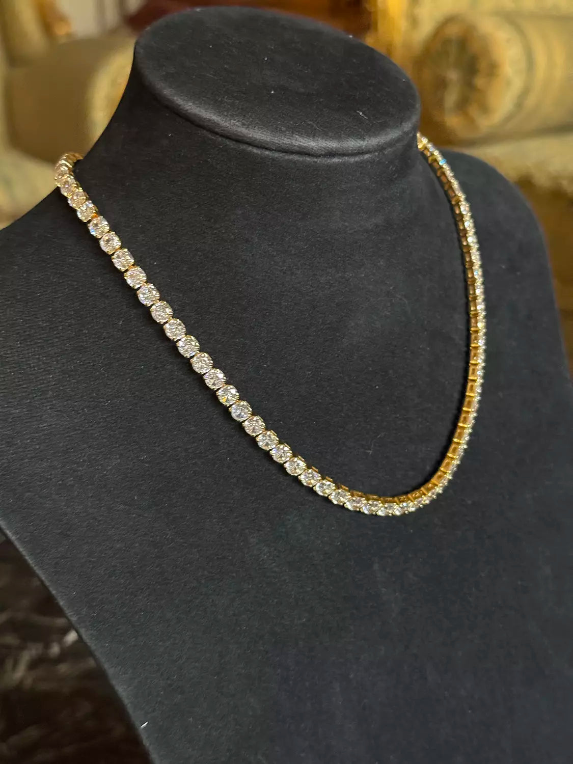  Gold Tennis Necklace