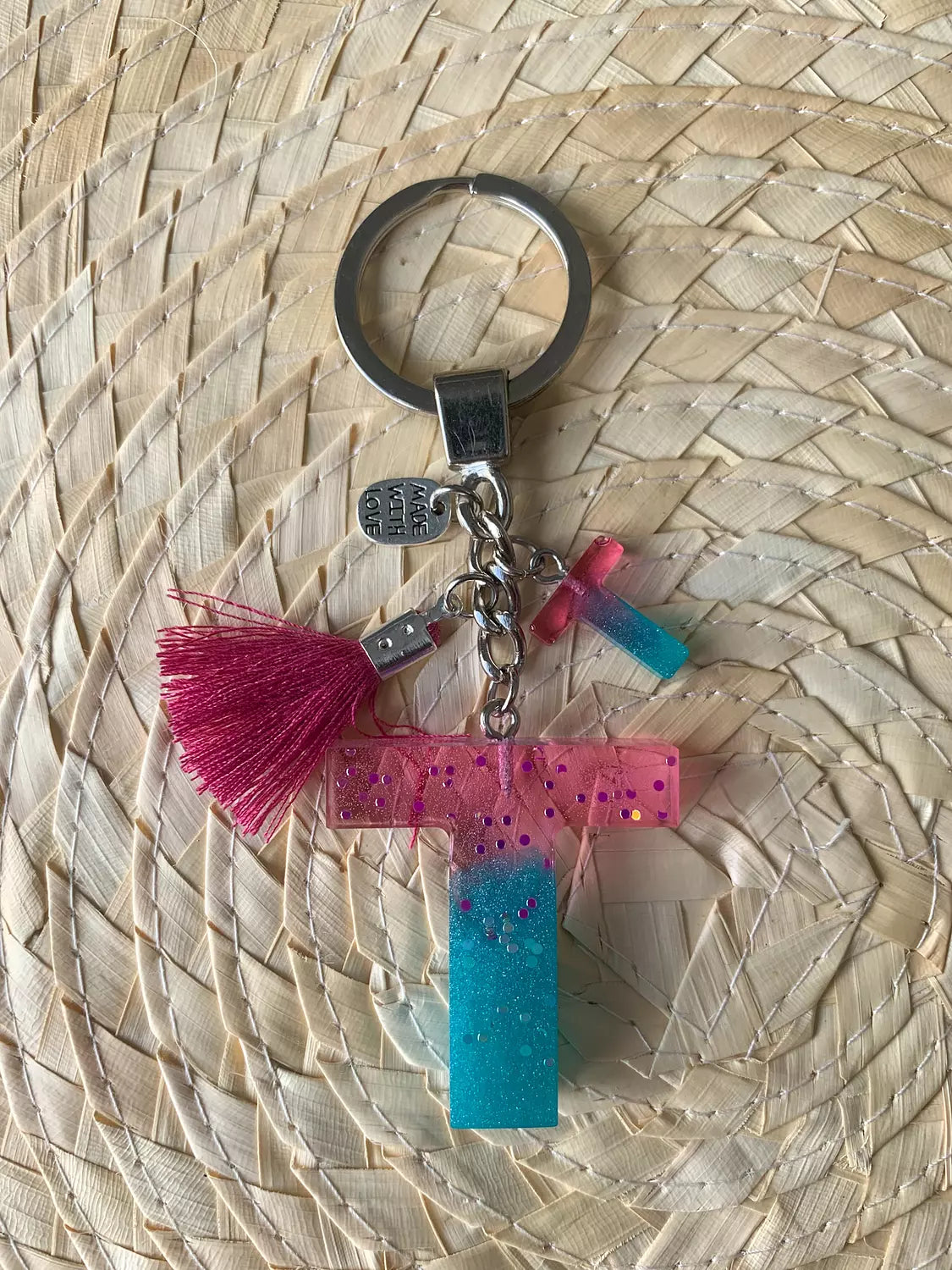 Letter ( T ) Keychain