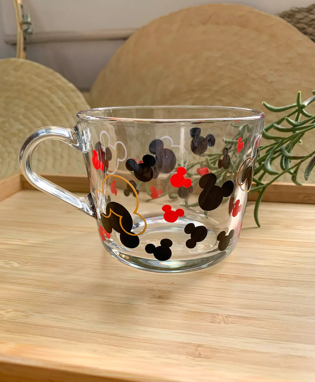 Mickey Head Clear Mug
