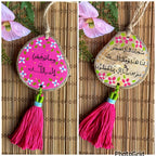 " و ما توفيقي إلا بالله " Small Tassel Wood Car Hanger