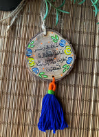 لا تيأس Medium Tassel Wood Car Hanger