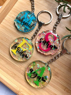 Letter/Name Keychain " Opal Colors "