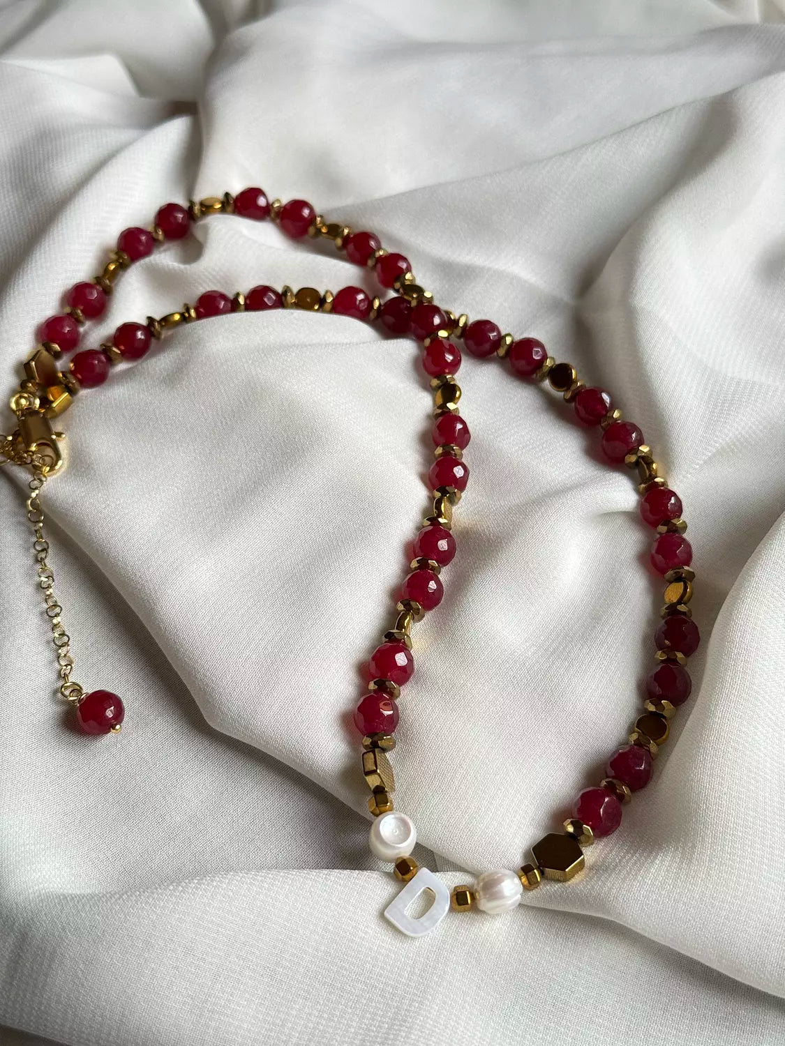 Maroon Agate Necklace / Multi-Layer Bracelet