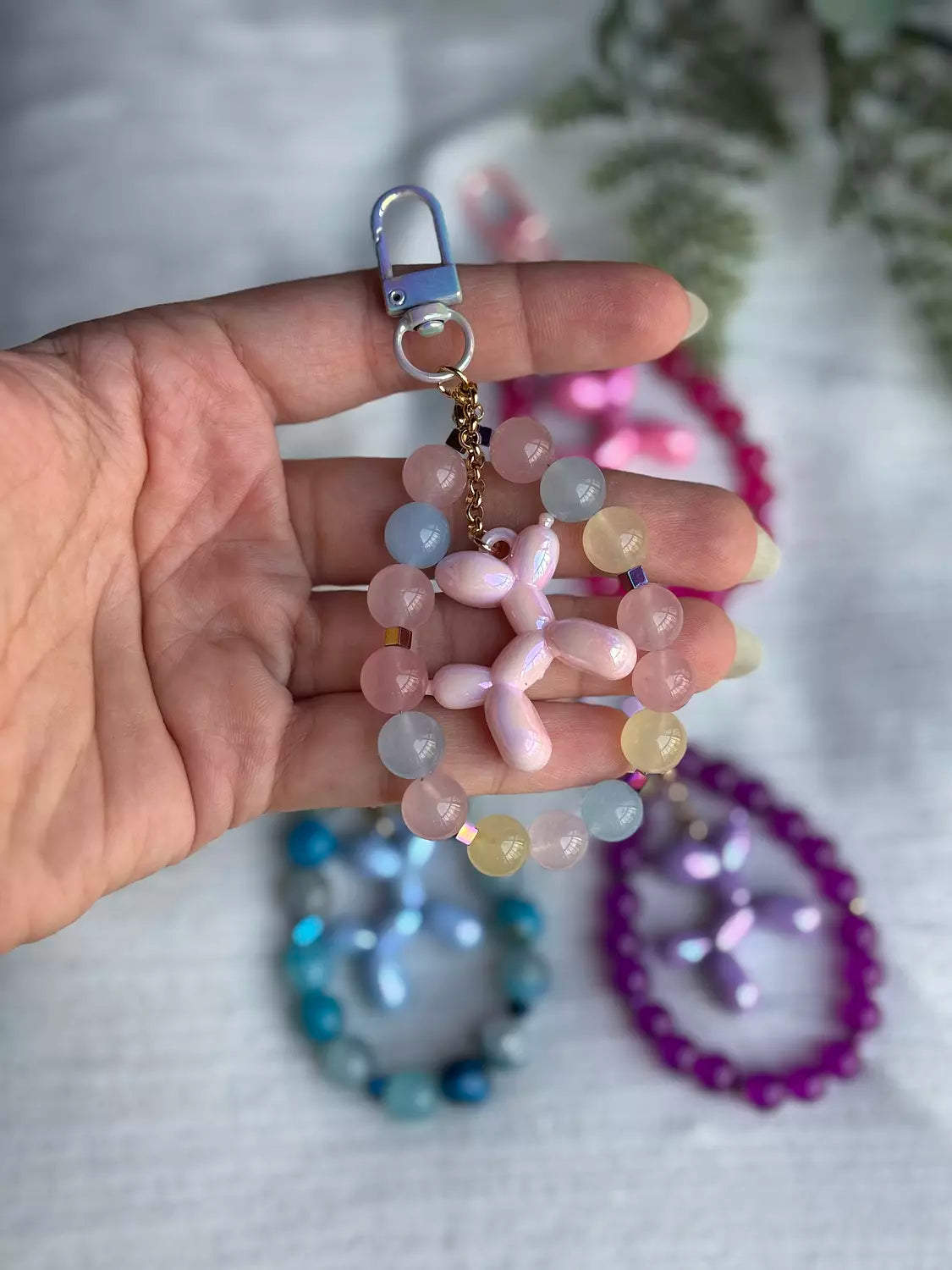 Small Balloon Dog Bag Charm " Set 2"