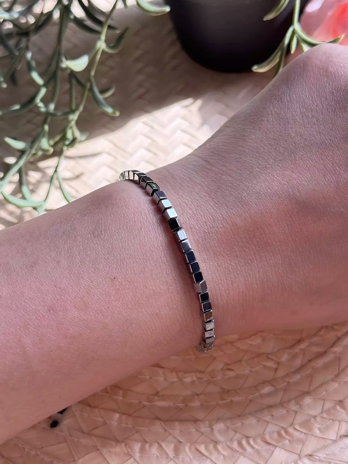 Hematite Silver Bracelet
