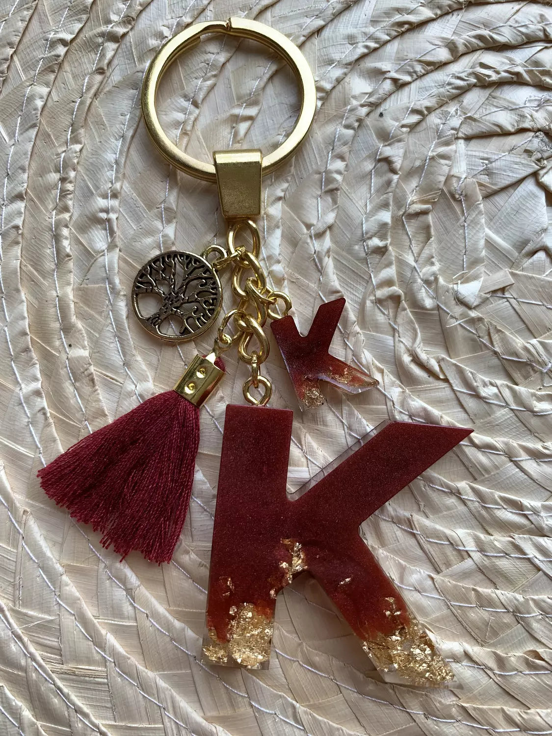 Letter ( K ) Keychain