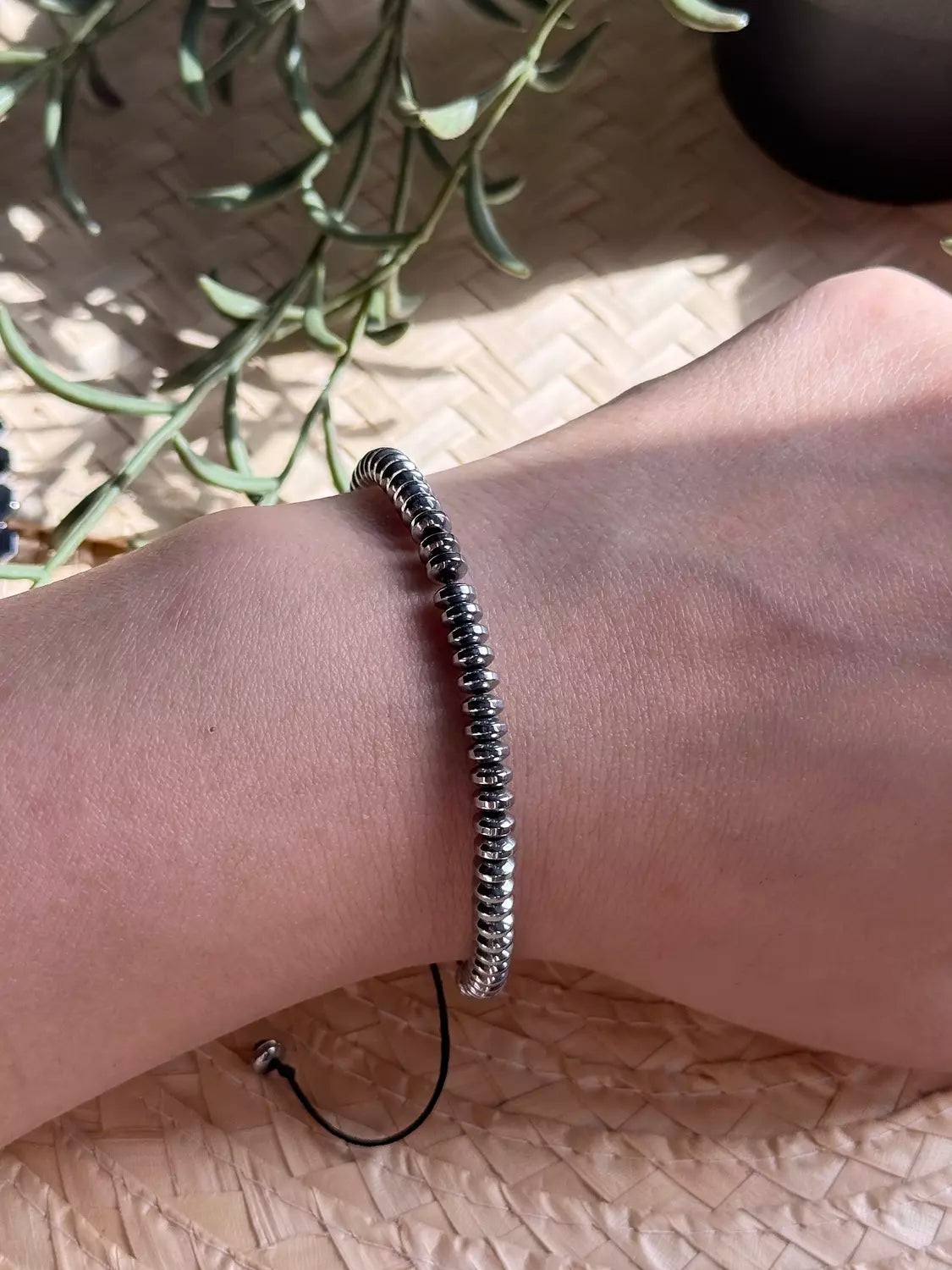 Hematite Silver Bracelet
