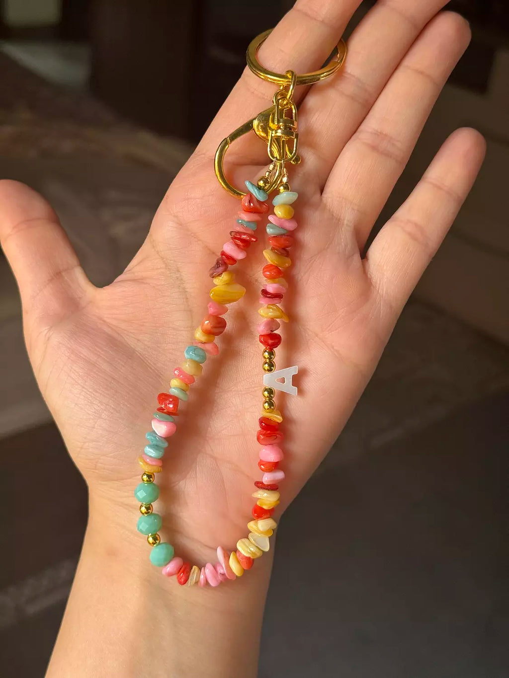 Letter Bag Charm " Candy "