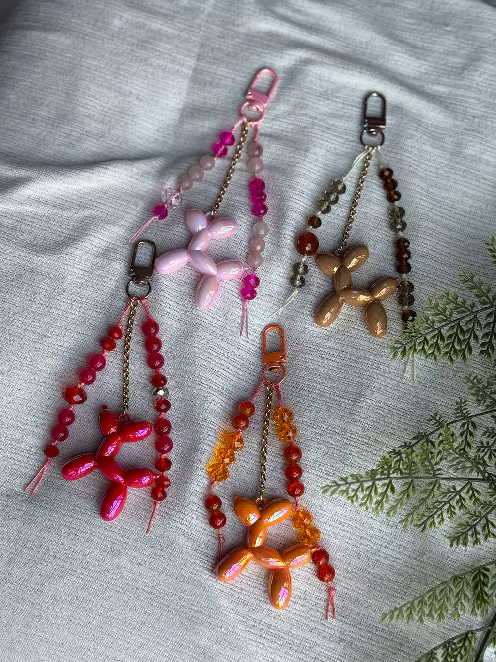 Large Balloon Dog Bag Charm " Set 1"