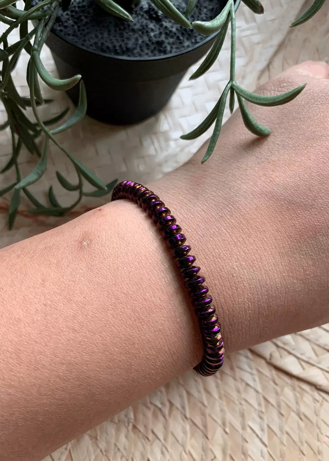 Hematite Purple Bracelet