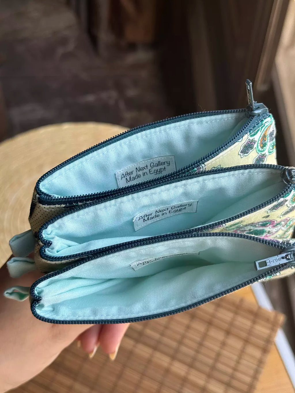 Mehndi Teal Keychain Wallet