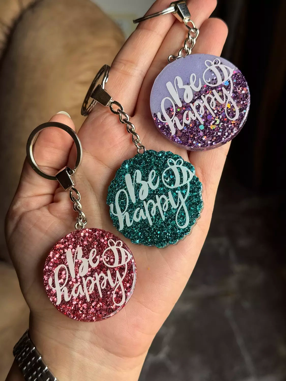 “ Be Happy “ Keychain