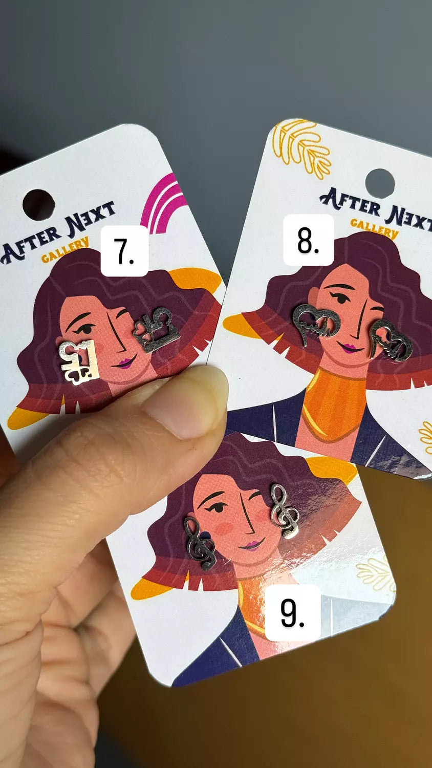 Little Girls Stud Silver Earrings 