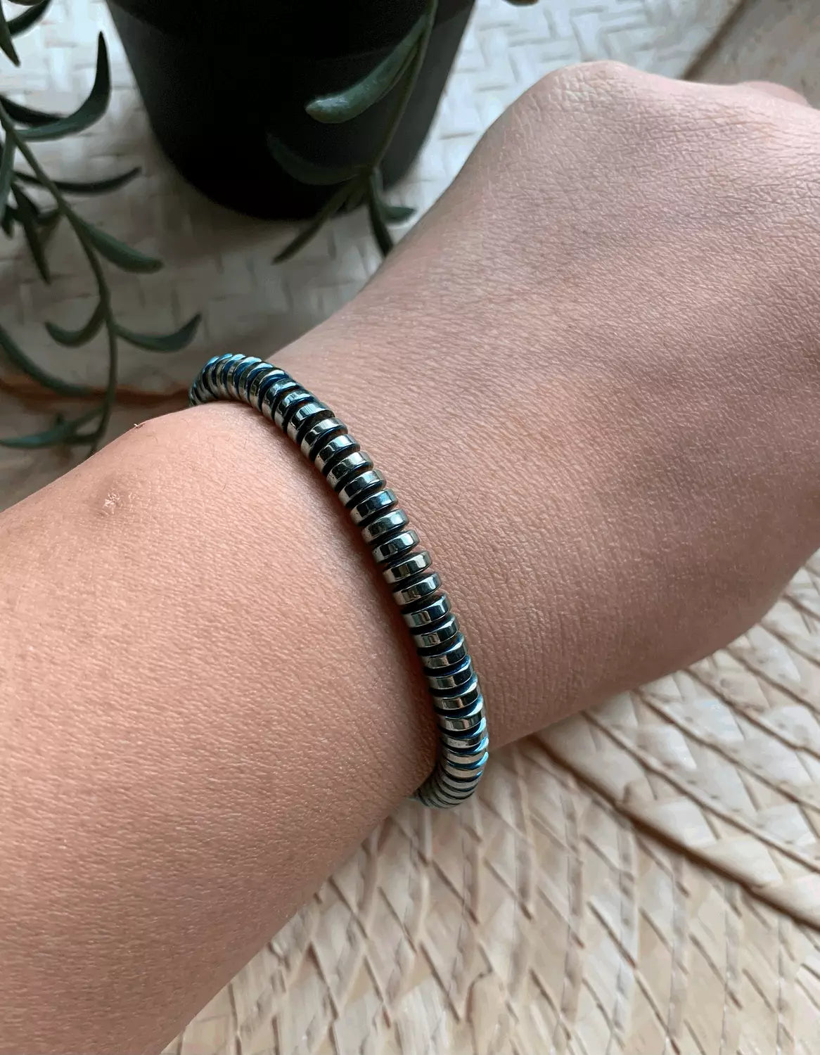 Hematite Green Bracelet