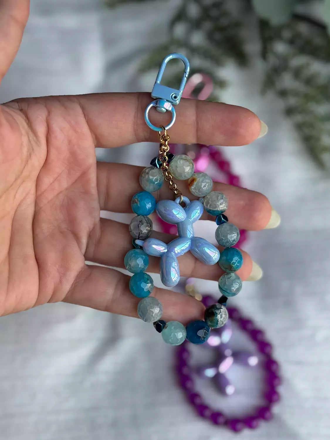 Small Balloon Dog Bag Charm " Set 2"