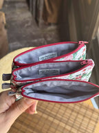 Vintage Maroon Keychain Wallet