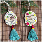 رزقاً واسعاً Medium Tassel Wood Car Hanger