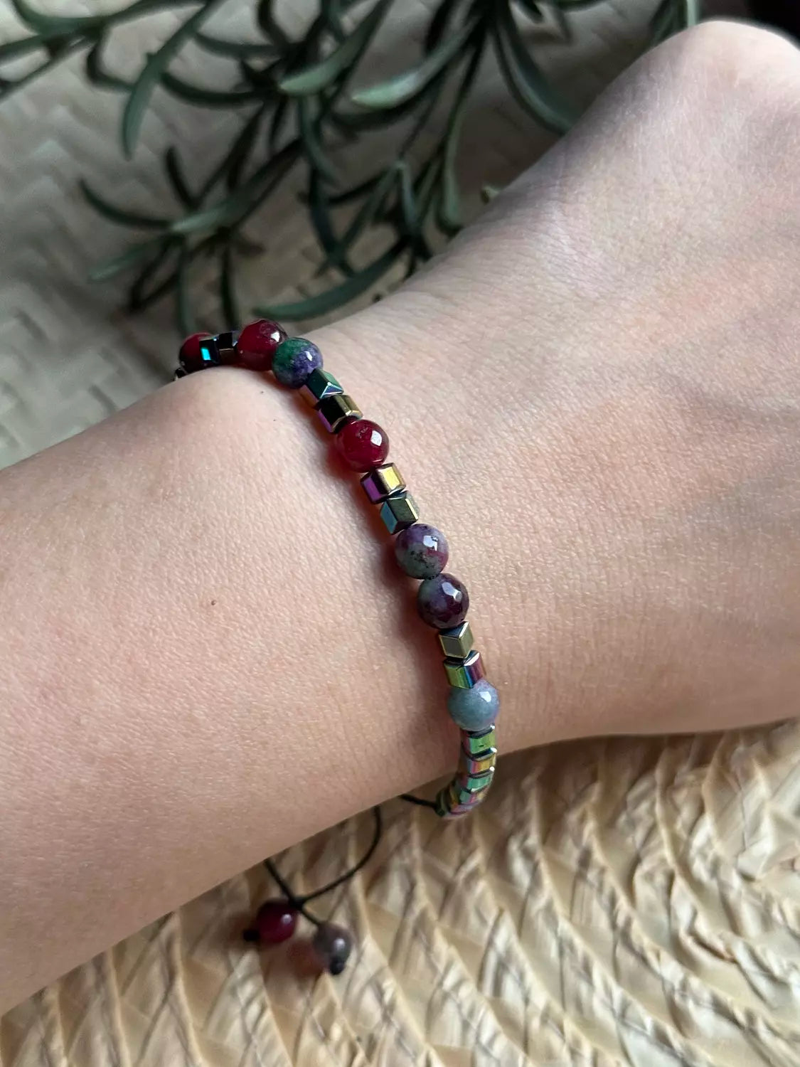 Hematite / Agate Purple Bracelet