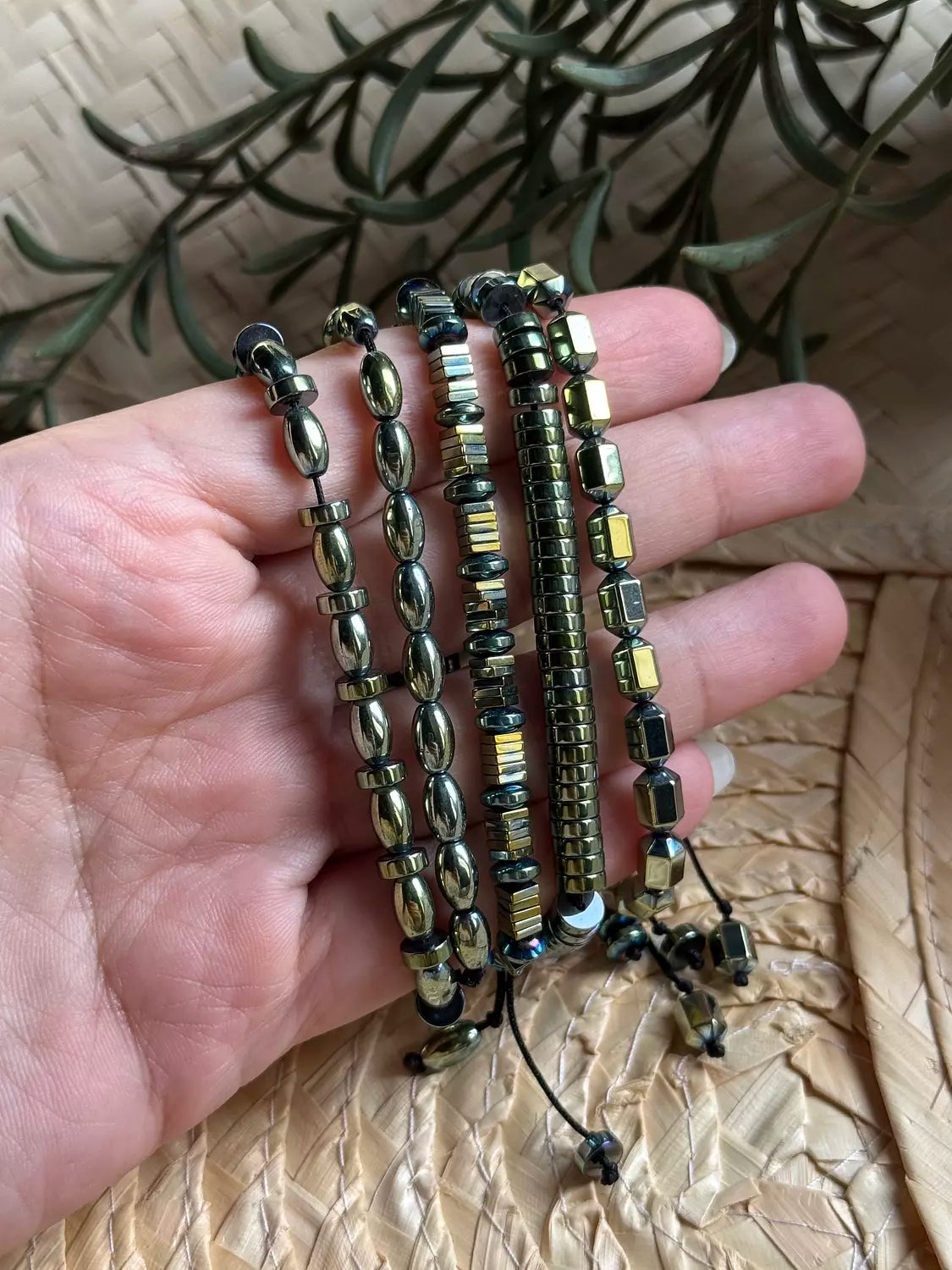 Hematite Green Bracelet